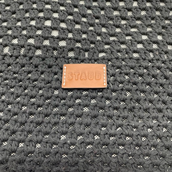 STAUD Crochet Porte Tote Bag In Black NWT - Picture 8 of 9